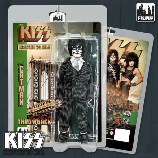 KISS- The Catman - Dressed To Kill (Throwback Series) 8" Action Figure -Deals ZLCCollectibles Store ERKISS CARDED CruiseSuits Catman.1