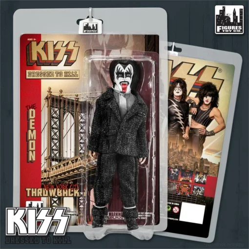 KISS- The Demon - Dressed To Kill (Throwback Series) 8" Action Figure -Deals ZLCCollectibles Store ERKISS CARDED CruiseSuits Demon